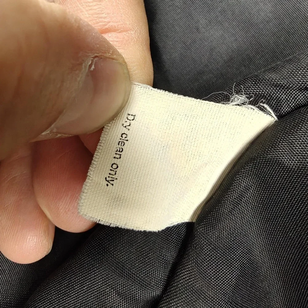 J Crew Coat Womens XL Black Polyester‎ Pea Double Breasted Lined Pockets